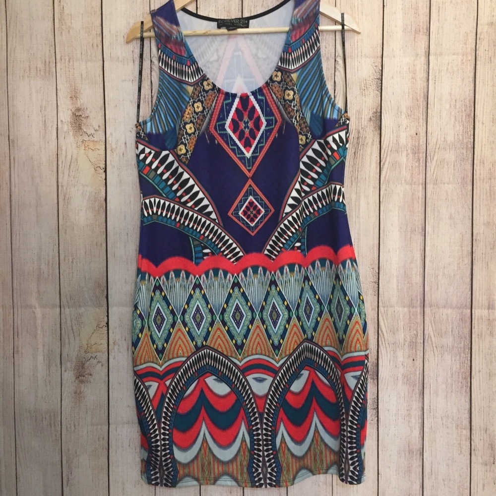 Forever 21 Geometric Bodycon Dress NWOT